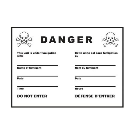 Accuform TDG PLACARD FUMIGATION SIGN 10 X TCP965VP50 TCP965VP50